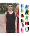 Camiseta técnica de tirantes  y reversible para equipaciones de baloncesto de niños