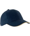 Gorra con sandwich contrastado con cierre de hebilla para adulto