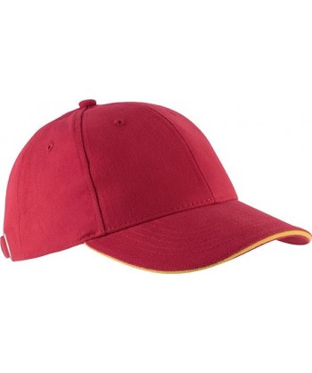 Gorra con sandwich contrastado con cierre de hebilla para adulto