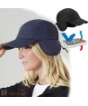 Gorra impermeable con forro polar y orejeras para adulto color azul marino