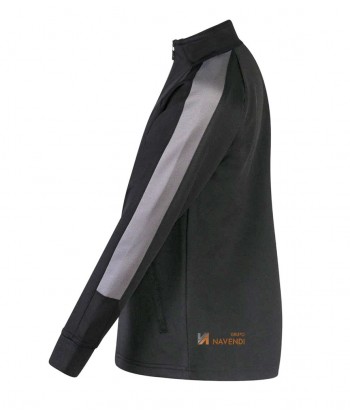 Chaqueta bicolor de chándal para niño color negro/gris