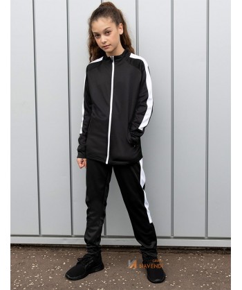 Chaqueta bicolor de chándal para niño color negro/blanco