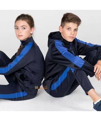 Chaqueta bicolor de chándal para niño color azul marino/azul royal