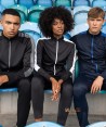 Chaqueta bicolor de chándal para adulto color negro/gris