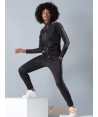 Chaqueta bicolor de chándal para adulto color negro/gris