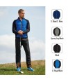 Chaqueta deportiva bicolor y acolchada para hombre color azul royal/negro