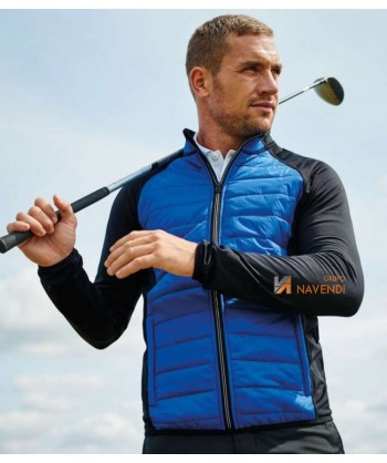 Chaqueta deportiva bicolor y acolchada para adulto color azul royal/negro