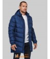 Parka deportiva acolchada con capucha y con cintas reflectantes para hombre