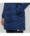 Parka deportiva acolchada con capucha y con cintas reflectantes para hombre