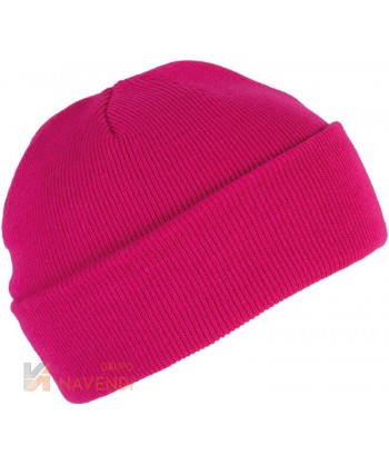 Gorro acrílico de punto color fucsia