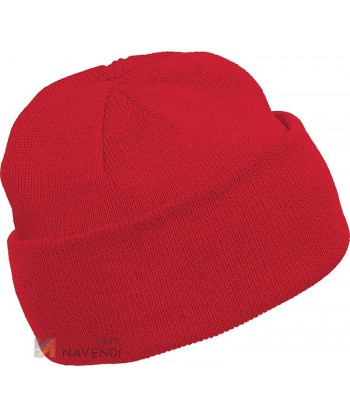 Gorro acrílico de punto color rojo