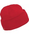 Gorro acrílico de punto color rojo