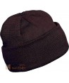 Gorro acrílico de punto color marrón chocolate
