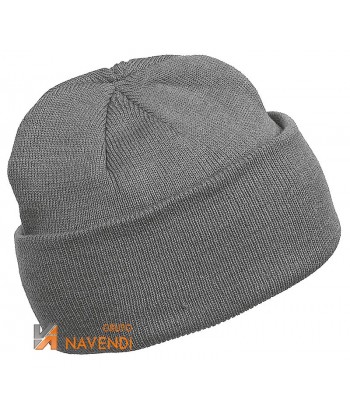 Gorro acrílico de punto color gris