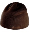 Gorro de punto acrílico marrón chocolate