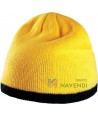 Gorro tricolor acrílico de punto amarillo/negro
