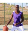 Camiseta bicolor sin mangas de baloncesto para adulto