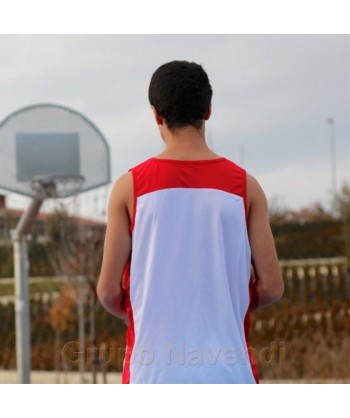 Camiseta bicolor sin mangas de baloncesto para adulto
