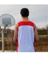 Camiseta bicolor sin mangas de baloncesto para adulto