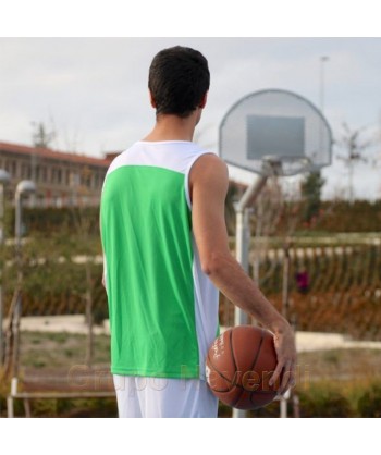 Camiseta bicolor sin mangas de baloncesto para adulto