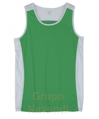 Camiseta bicolor sin mangas
