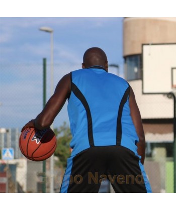 Camiseta bicolor sin mangas y cuello pico de baloncesto para adulto