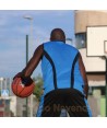 Camiseta bicolor sin mangas y cuello pico de baloncesto para adulto