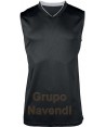 Camiseta sin mangas y cuello pico de baloncesto para adulto