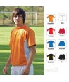 Camiseta bicolor de manga corta para equipación de fútbol