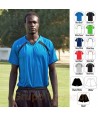 Camiseta bicolor de manga corta para equipación de fútbol