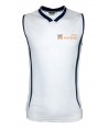 Camiseta bicolor sin mangas de baloncesto para niño color blanco/marino