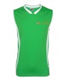 Camiseta bicolor sin mangas de baloncesto para niño color  verde y blanco