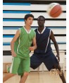 Camiseta bicolor sin mangas de baloncesto para niño color  verde y blanco