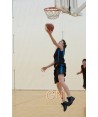 Camiseta bicolor sin mangas de baloncesto para niño color negra y azul