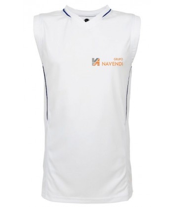 Camiseta sin mangas y cuello pico de baloncesto para adulto