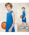 Short para niños, sin bolsillos con ribete a contraste para baloncesto color royal