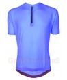 Maillot de ciclismo azul royal de manga corta y media cremallera para adulto