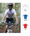 Maillot de ciclismo blanco de manga corta y media cremallera para adulto