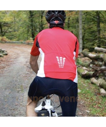 Maillot bicolor de ciclismo de manga corta y media cremallera para adulto