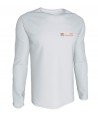 Camiseta transpirable económica de manga larga color blanco