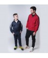 Conjunto de chándal bicolor para adultos y niños