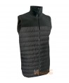 Chaleco tipo plumas con softshell para adultos color negro