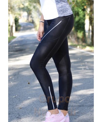 Leggins elásticos con vivo reflectante en los laterales