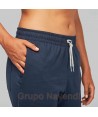 Pantalón de felpa con cintura elástica,  cordón y dos bolsillos para adulto