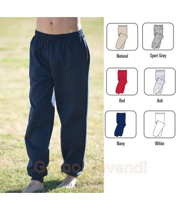 Pantalón de felpa con cintura elástica bajos con elásticos,  cordón y dos bolsillos para hombre y mujer