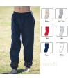 Pantalón de felpa con cintura elástica bajos con elásticos,  cordón y dos bolsillos para hombre y mujer