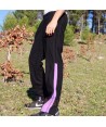 Pantalón combinado de micropana con cintura elástica y bolsillos  para hombre y mujer
