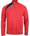 Sudadera deportiva de media cremallera para niños color rojo