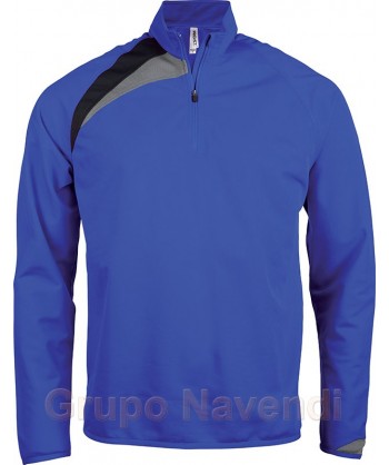 Sudadera deportiva de media cremallera para niños color royal