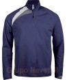 Sudadera deportiva de media cremallera para niños color azul marino